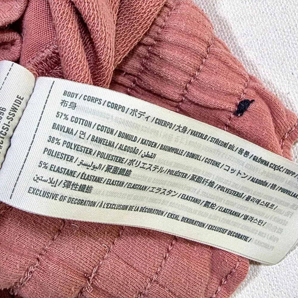 Hollister Sweat Shorts Womens XS Pink High Rise Paperbag Waist Lounge Gym Casual